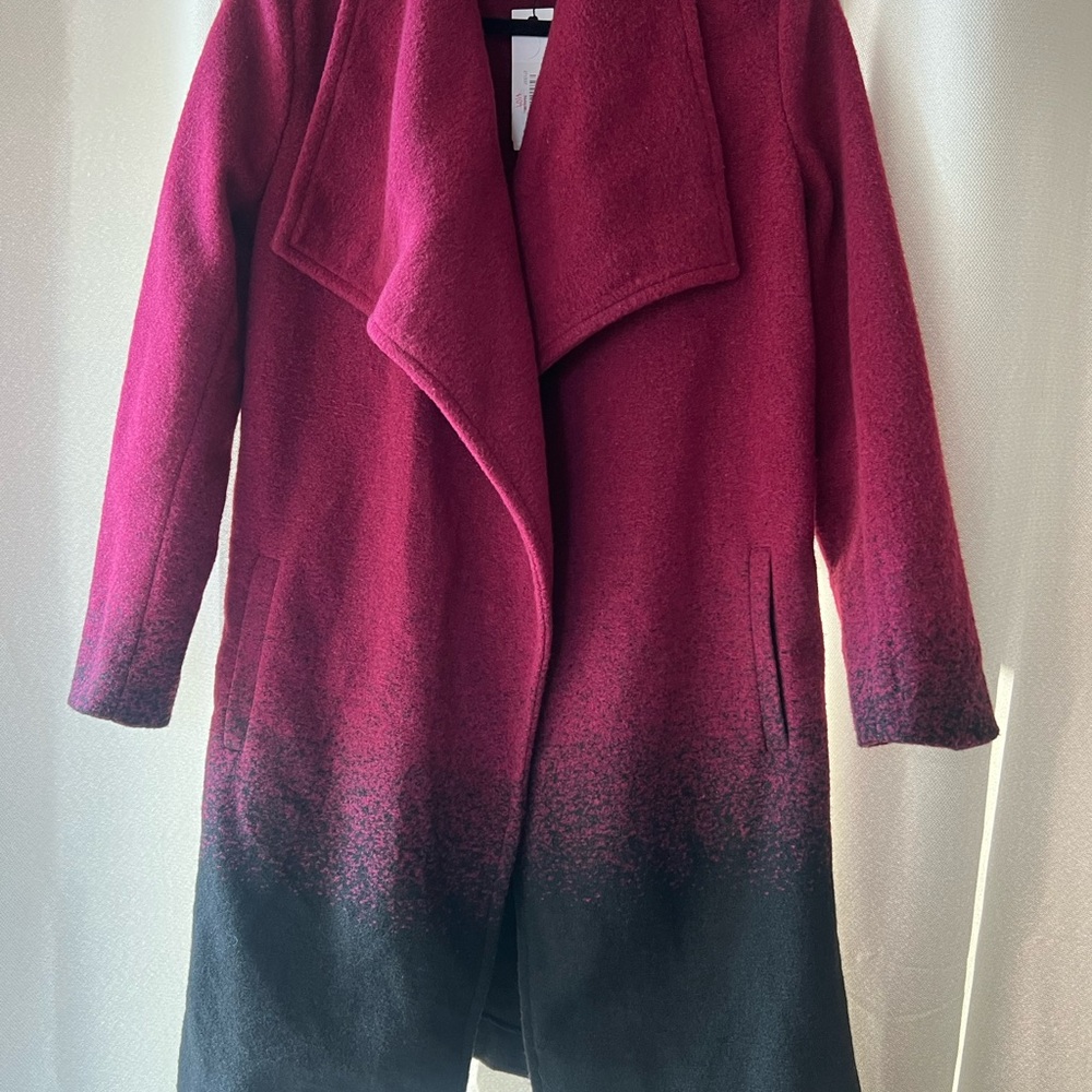 Steve Madden Burgundy Ombré Coat